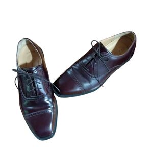 Rockport Mens Oxford Dress Shoes Burgundy 8.5 Wide